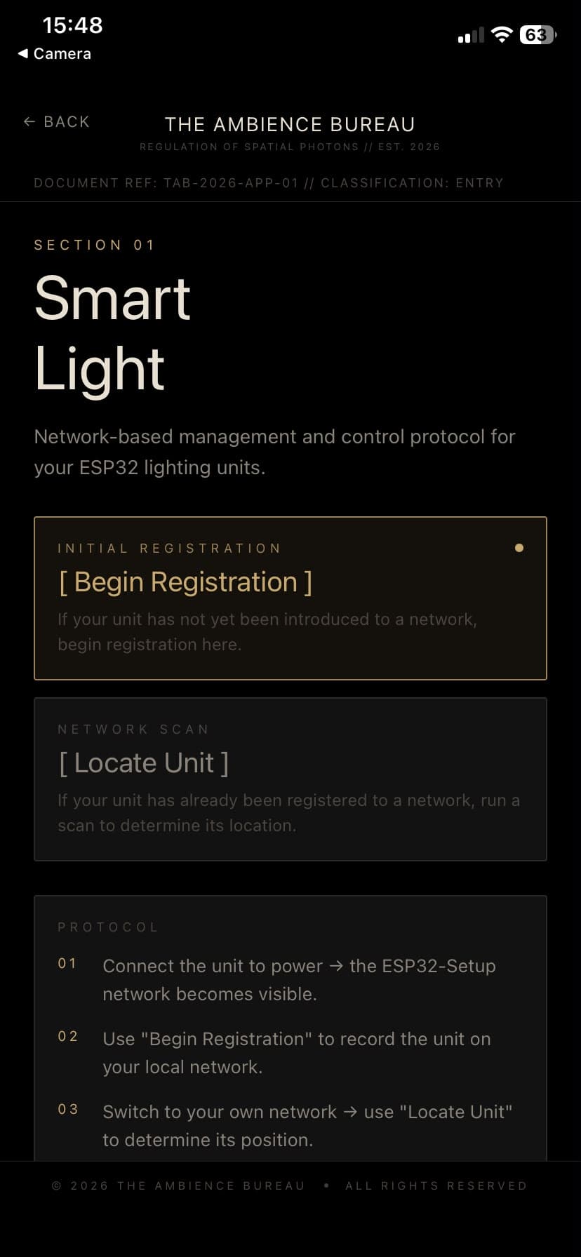 New Registration / Find Unit